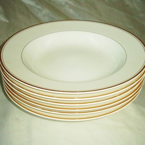 Mikasa Ivory China L2801 Trousdale Japan 8 1/2 inch Set of 6 Salad Soup Bowls