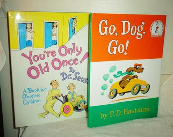 Solo se envejece una vez Libro del Dr. Seuss Random House & Go Dog Go Kohls Cares Libro para principiantes