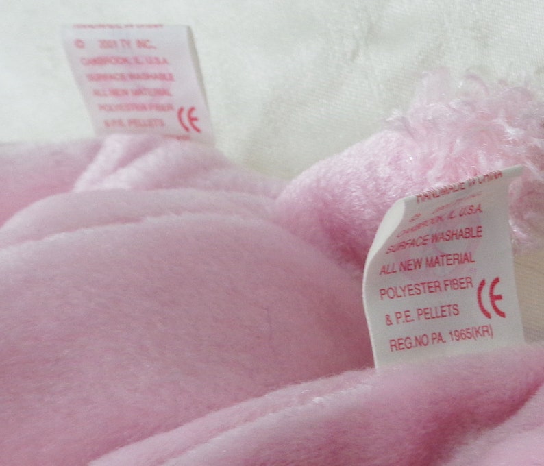 2001 Ty Beanie Babies 2 Brigitte Dogs Bday April 20, 2000 Error Tags PE ...