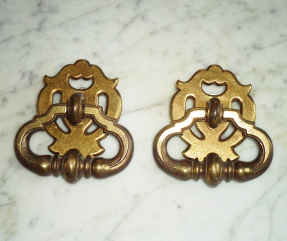 Keeler Brass Co KBC N8486 8485 Ring Drop Bail Knocker & Back Plate