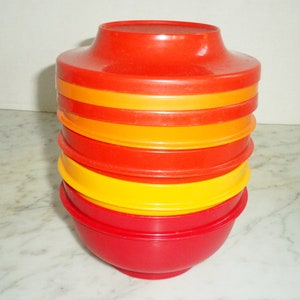 Vintage Tupperware Seal & Serve Autumn Harvest Colors Lot