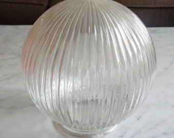 Frosted Glass Globe Lamp Shade – Round Ball Replacement For Light Fixtures, Vintage Style, Soft Diffused Lighting, 6.29 Inch Diameter