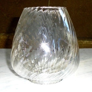 Clear Optic Glass Hurricane Light Fixture Glass Replacement Shade Cover Vintage