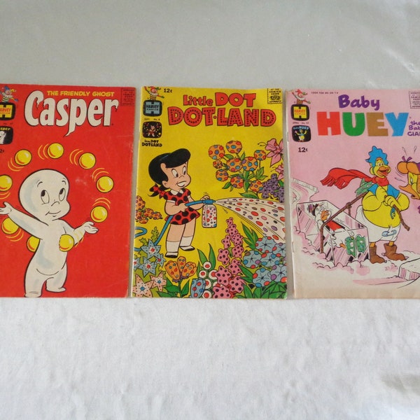Harvey Comics 12c Little Dot Dot-Land, Casper The Friendly Ghost & Baby Huey