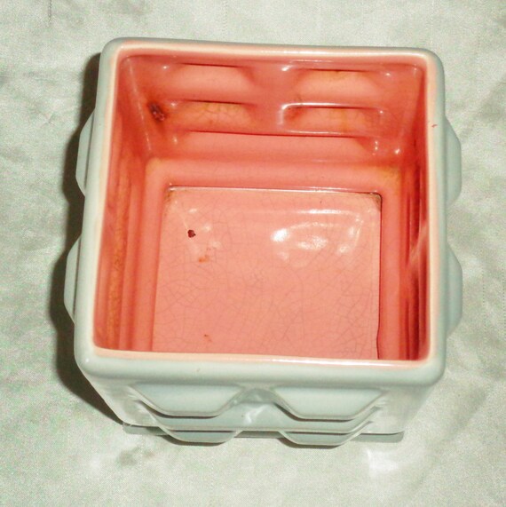 Vintage Dusty Pink Geometric Planter Vintage Dusty Pink Geometric Planter