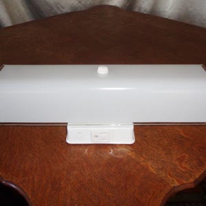 14in 2 bulb Bathroom Entryway Light Fixture Wall Sconce w Plug In, Vintage MCM