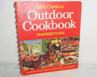 Betty Crocker's Outdoor BBQ Cookbook 1967 Eerste spiraalgebonden HC-receptenboek