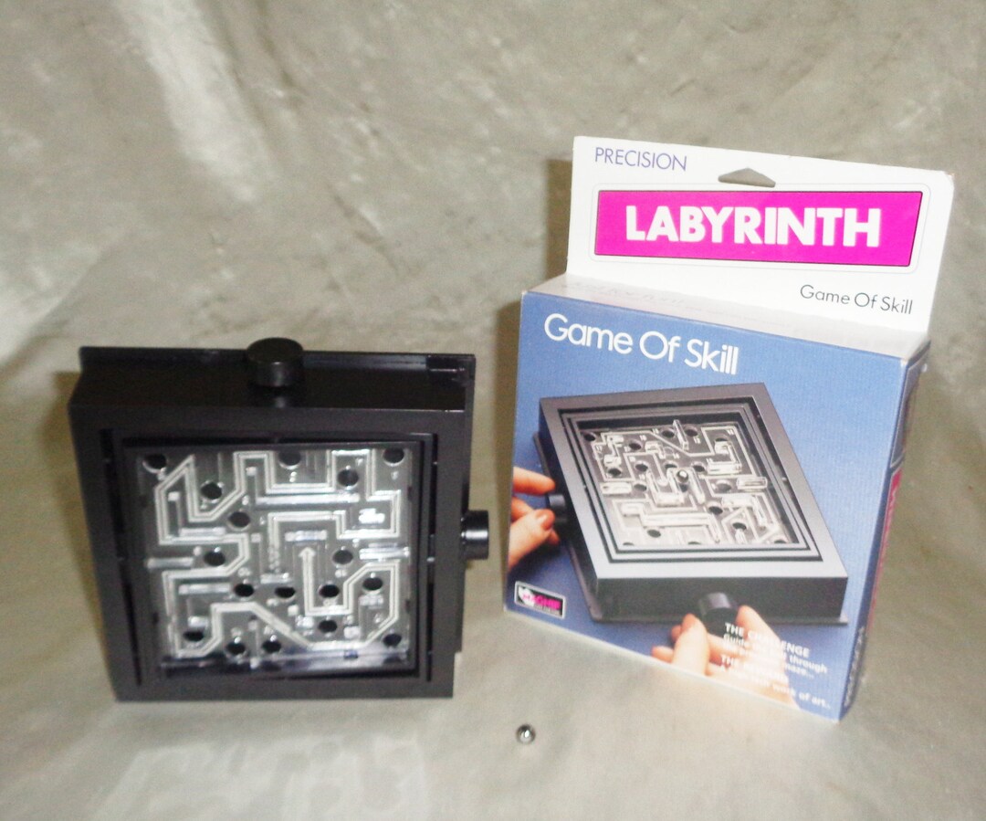 1989 Marble Tilt Labyrinth Maze Game Precision Magnif Game of Skill