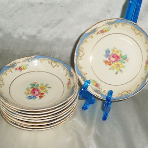 Carvel Federal Shape Syracuse China - 5 inch set van 9 fruitschalen