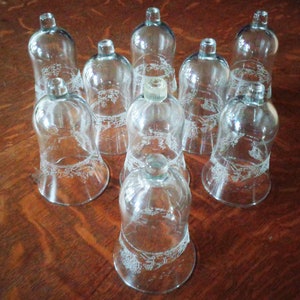 9 Iced Filigree Winterland Christmas Currier &Ives Litho Candle Holder Glass Cups, Home Interiors Homco Syroco Vintage
