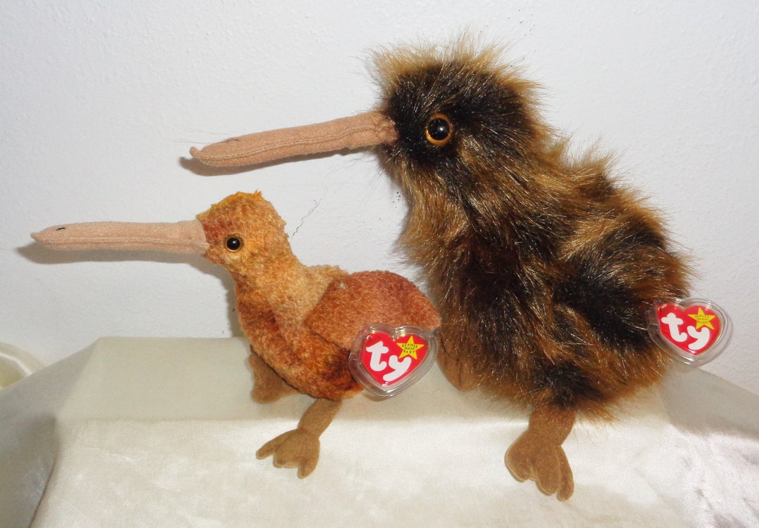 Ty Beanie Babies 1998 Beak Buddy & 1998 Beak Baby W Error Tags PE