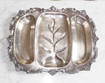 Chippendale W&S Blackinton 1920s Silver Plate Turkey Ham Roast Meat Serving Tray Platter