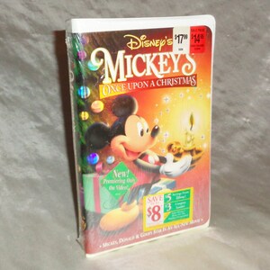 FACTORY SEALED Disney's Mickey's Once Upon A Christmas Clamshell VHS 70min