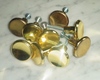 Amerock 551 Set of 9 Bright Brass Gold Knobs ~ Drawer Pull Knob Handles