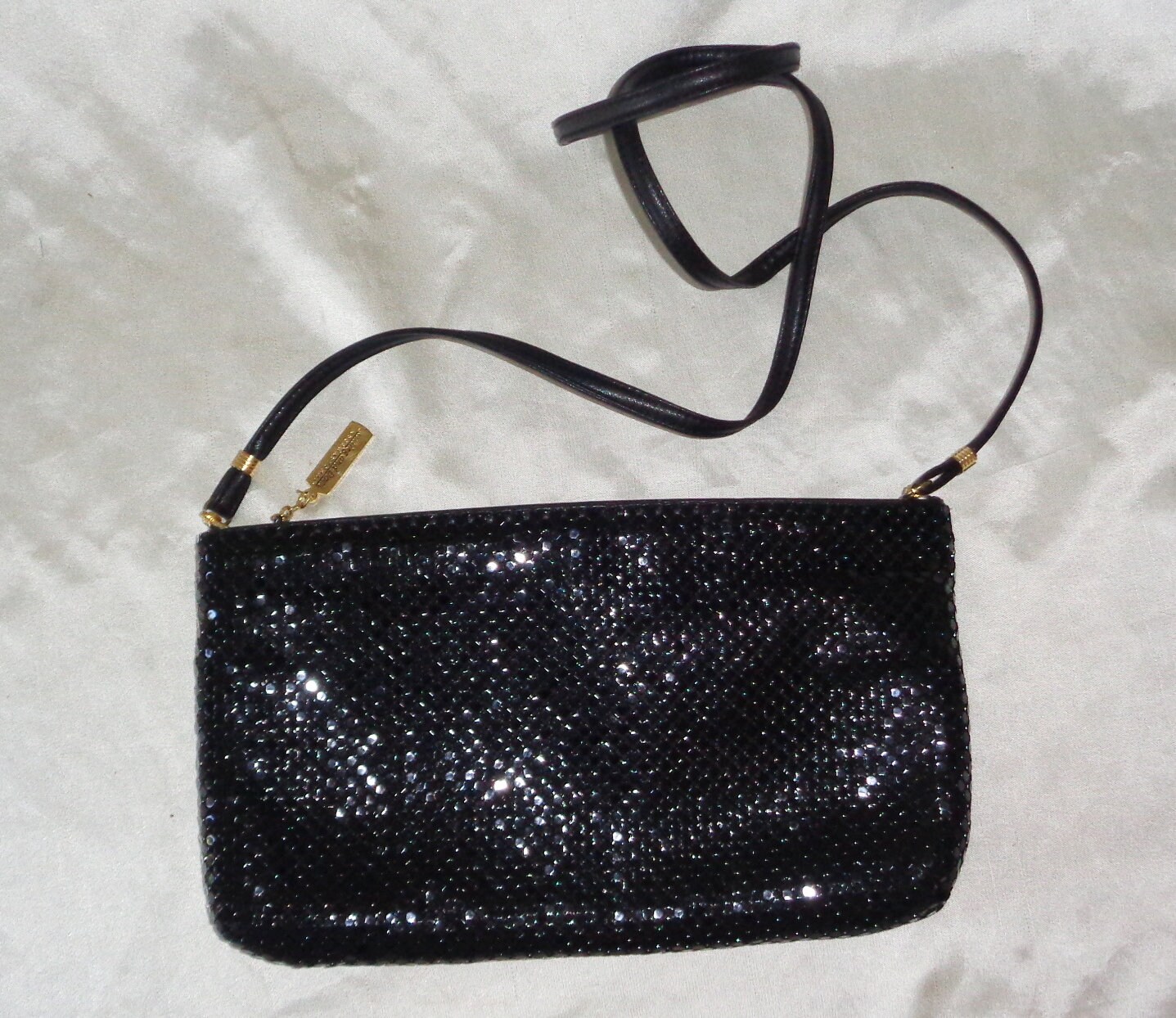 Whiting & Davis ブラック メタルメッシュ クラッチ イブニング