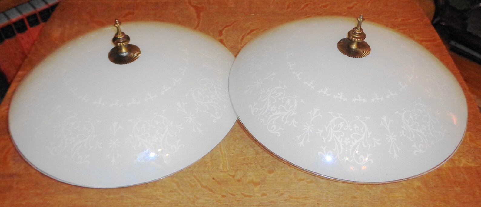 Saucer Light Fixture Covers on 3 Bulb Union Made Electric Set Etsy