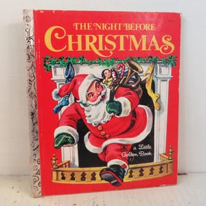 Little Golden Book The Night Before Christmas #450-9 1977 ~ Clement Moore