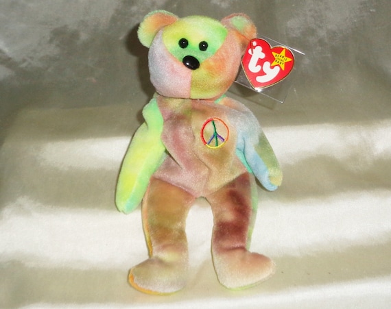 Ty Beanie Babies 1996 Peace the Bear Error Tags PVC Pellets - Etsy