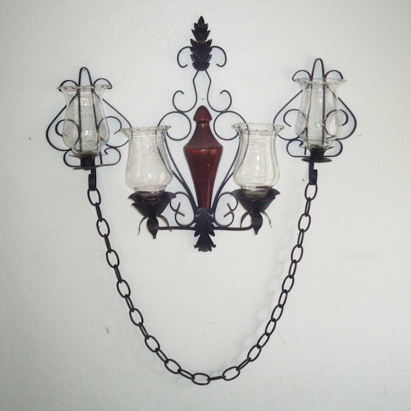 Wood Wall Candle Holder Etsy