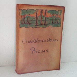 Die poetischen Werke von Oliver Wendell Holmes, Lederbuch aus dem frühen 20