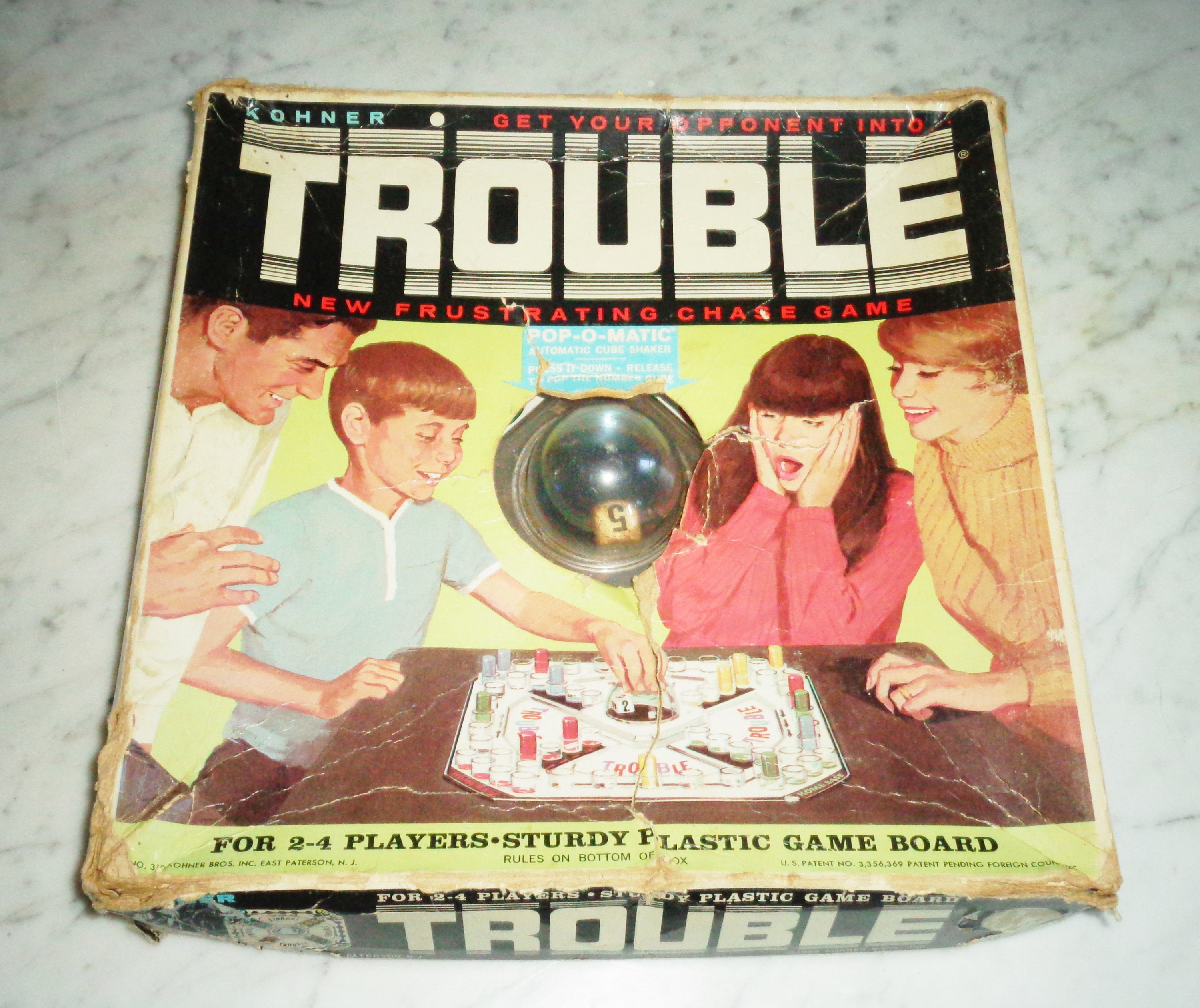 1965 Trouble Pop-o-matic Kohner Bros Board Game in Box - Etsy Israel