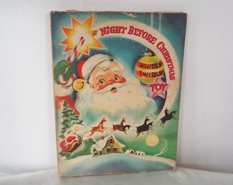 The Night Before Christmas 1952 Whirly Twirly 13x10" Oversized Hardcover Book