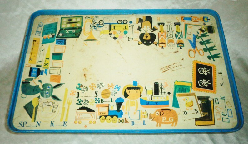 Spelling School Pressman Toy Corp #2285 Schootbureaubladstandaards met inklapbare poten - 20 x 13 x 7 3/4 inch afbeelding 3