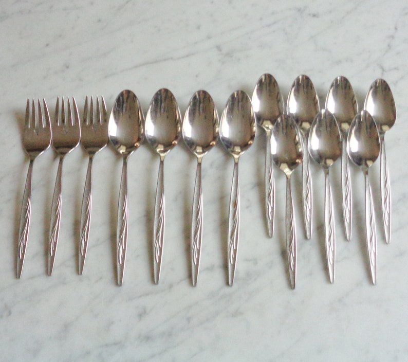Four 4 Salad Forks 1847 Rogers Bros GOLD-Plated Flatware Korea
