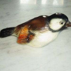 Goebel Made in Germany Sparrow Bird CV75 Black Brown Tan