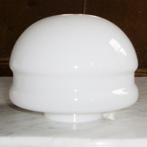White Ribbed Mushroom Globe Vintage MCM Hollywood Regency Lightolier Virden
