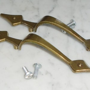 Amerock Spade Tip Cabinet Door Drawer Pull Handles 5 1/2 inch Set of 2, 1976