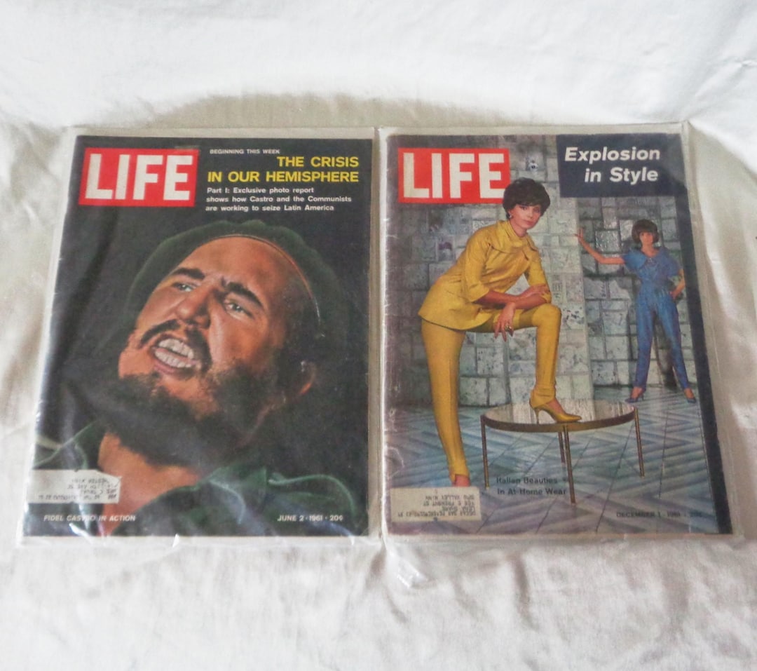 Castro Magazine Vintage Life Magazine June 2 Castro & December 1, 1961 Explosion in ...