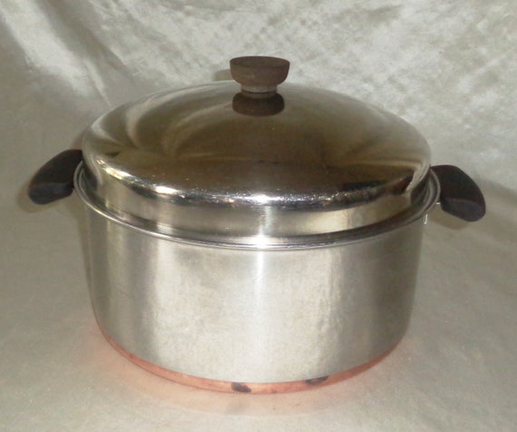 Revere Ware 6 Quart Copper Bottom Stock Pot or Dutch Oven W/lid Clinton,  Ill. 