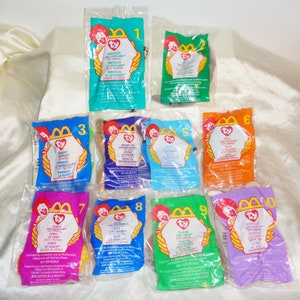 1-10 Series of Ty Teenie Beanies 1993 1999 from McDonalds ~ All with rare errors