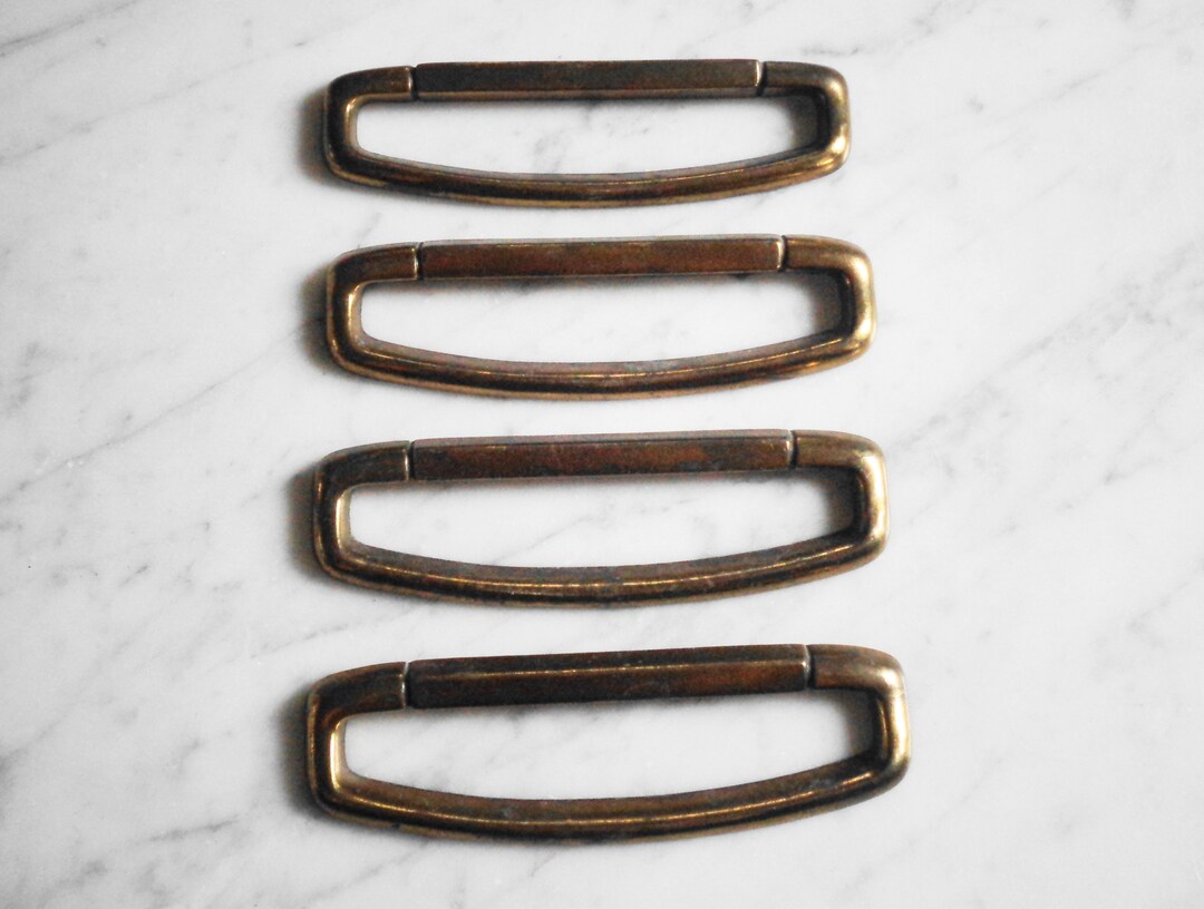 Brass 3745 Dresser Drawer Pulls 4 5/8 In, 2 1/2 in Screw Space Vintage