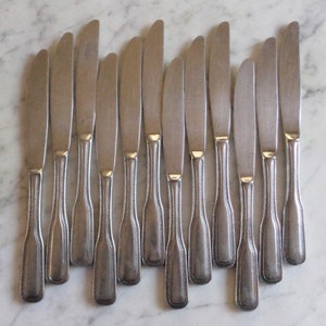 1776 Stainless By Salem Japan Beaded Handle 8 3/4 inch set of 12 Dinner Knives
