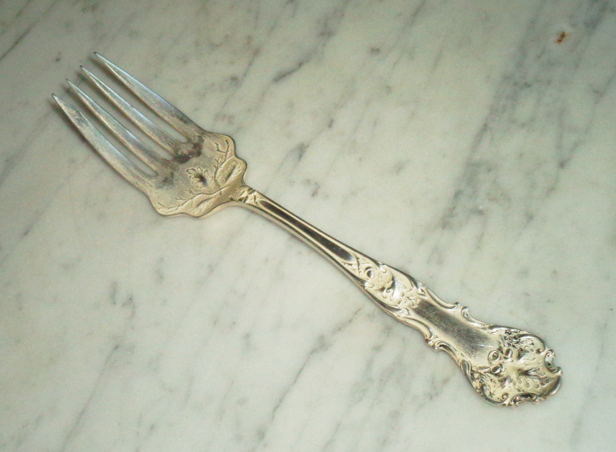 Rough First Cut '88 ジャーマンメタル 正規品 激レア CD Charter Oak by 1847 Rogers Bros Plate Silver Plate Cold Meat Fork