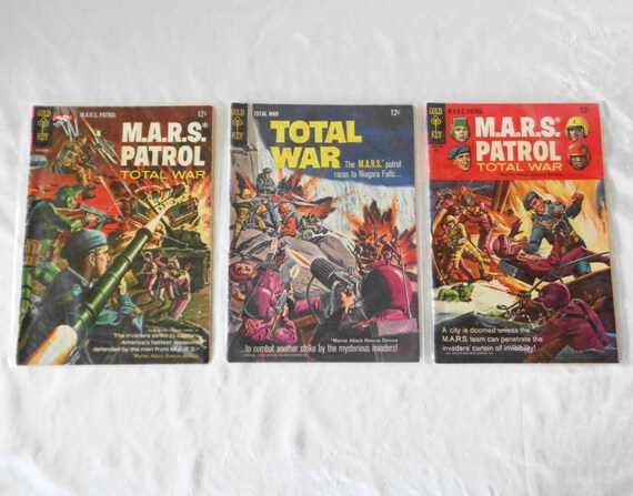 Gold Key Comics 12c MARS Patrol Total War #2 1965, #5 May 1968, #3