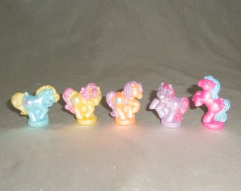 1990 Hasbro My Little Pony Petite Ponies Set of 5 Pretty N Pearly