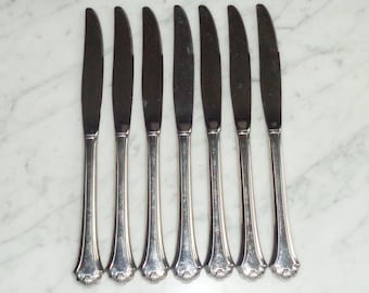 Set of 7 Oneida USA Stainless Midtowne 9inch Hollow Handle Dinner Knives