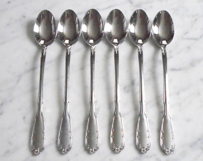 Set of 6 Noritake 188 Stainless Japan Serenade Ice Tea Spoons Etsy