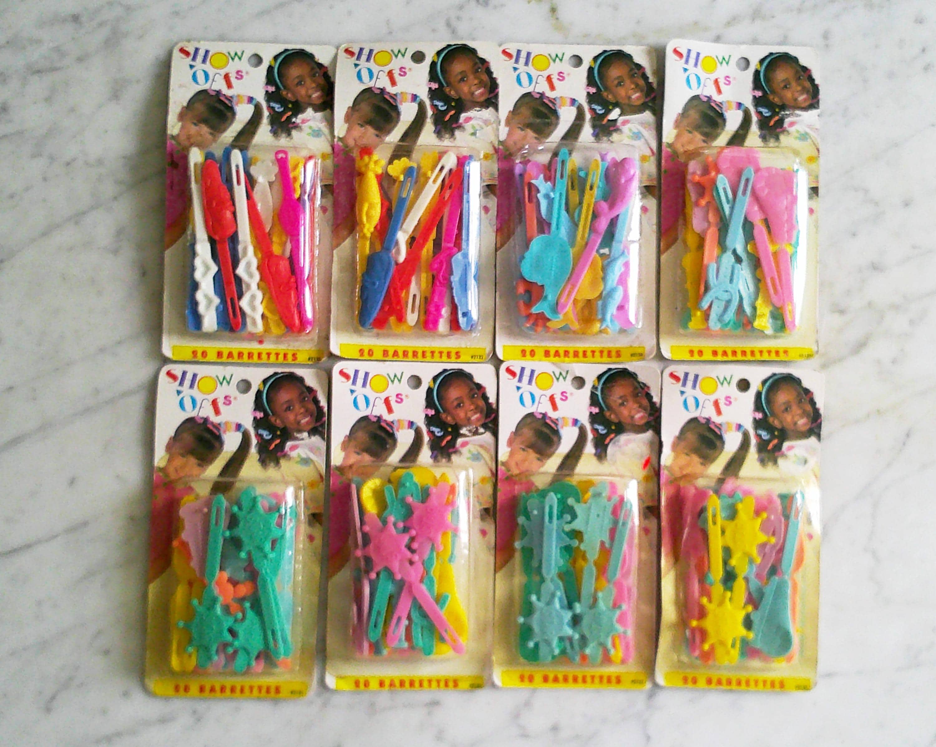 8 Woolworths Goody Snap-tight Hinge Clasp Show Offs Plastic