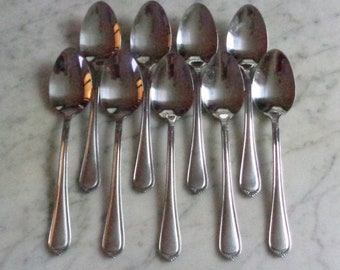 Towle Stainless Jasmine 6 5/8 inch Set of 9 Teaspoons