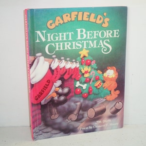 Garfields The Night Before Christmas 1988 Hardcover Jim Davis Book