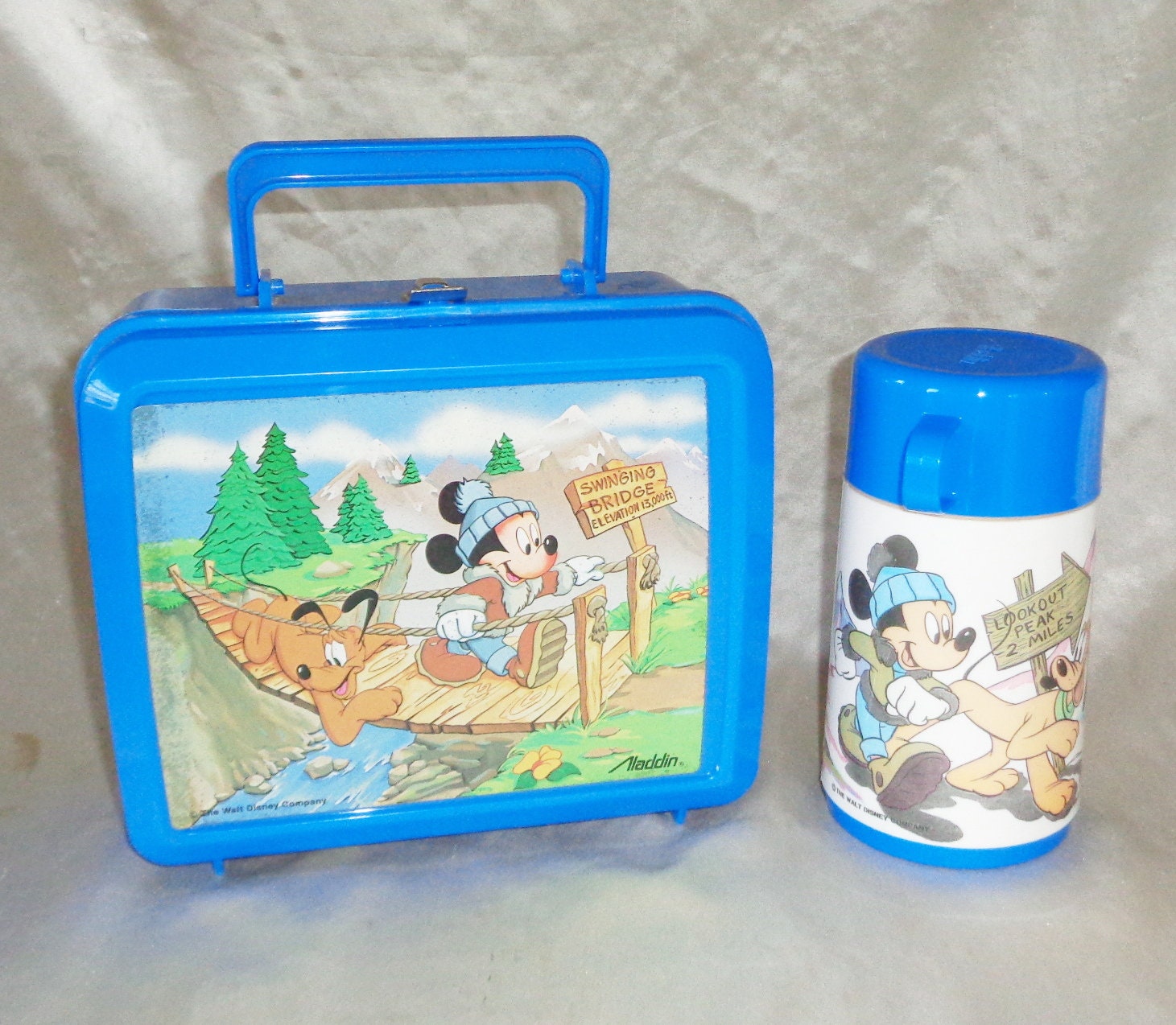 Disney's Mickey Mouse & Pluto Aladdin Lunch Box and Thermos