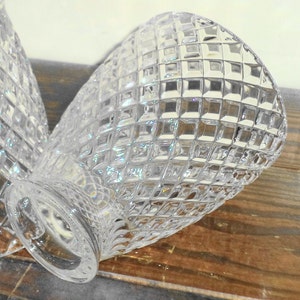 Vintage Diamond Pattern Crystal Wall Sconce Fixture Shades ~ 4 7/8 x 4in with 2 inch fitter rim