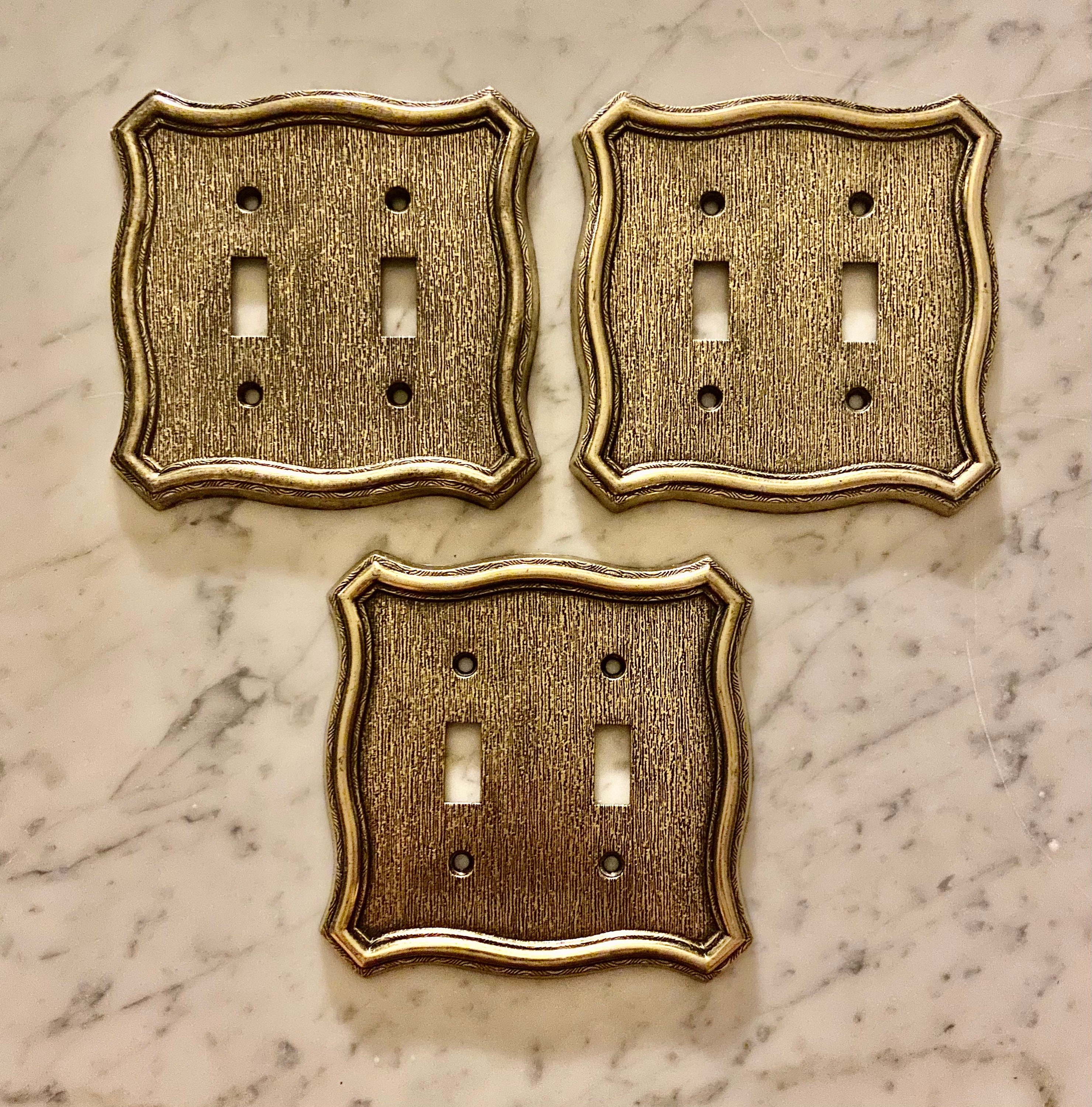 Double Light Switch Plate Covers Set of 3 American Tack Howe