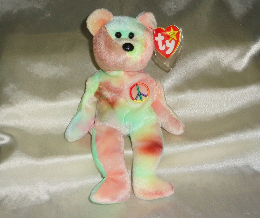 Ty Beanie Babies 1996 Peace the Bear ~ 