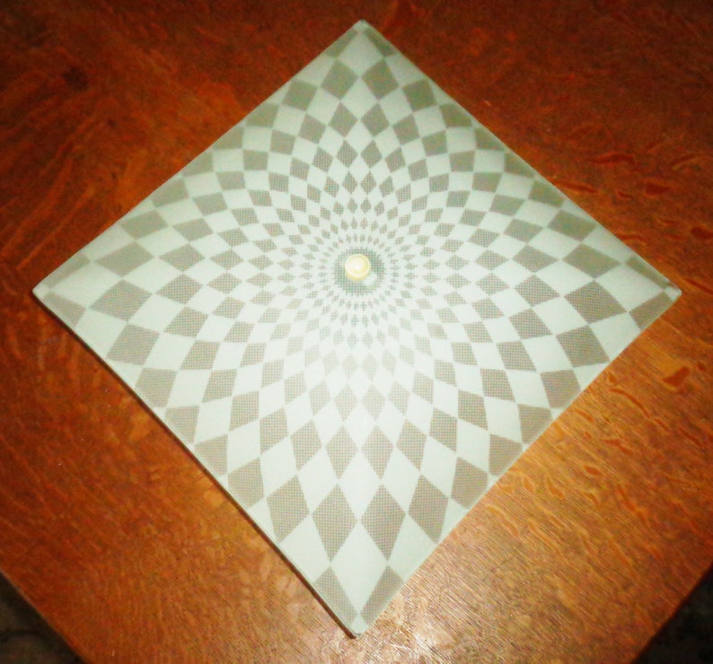 Diamond Checkerboard 14 Inch Square Light Fixture Cover on 4 Etsy