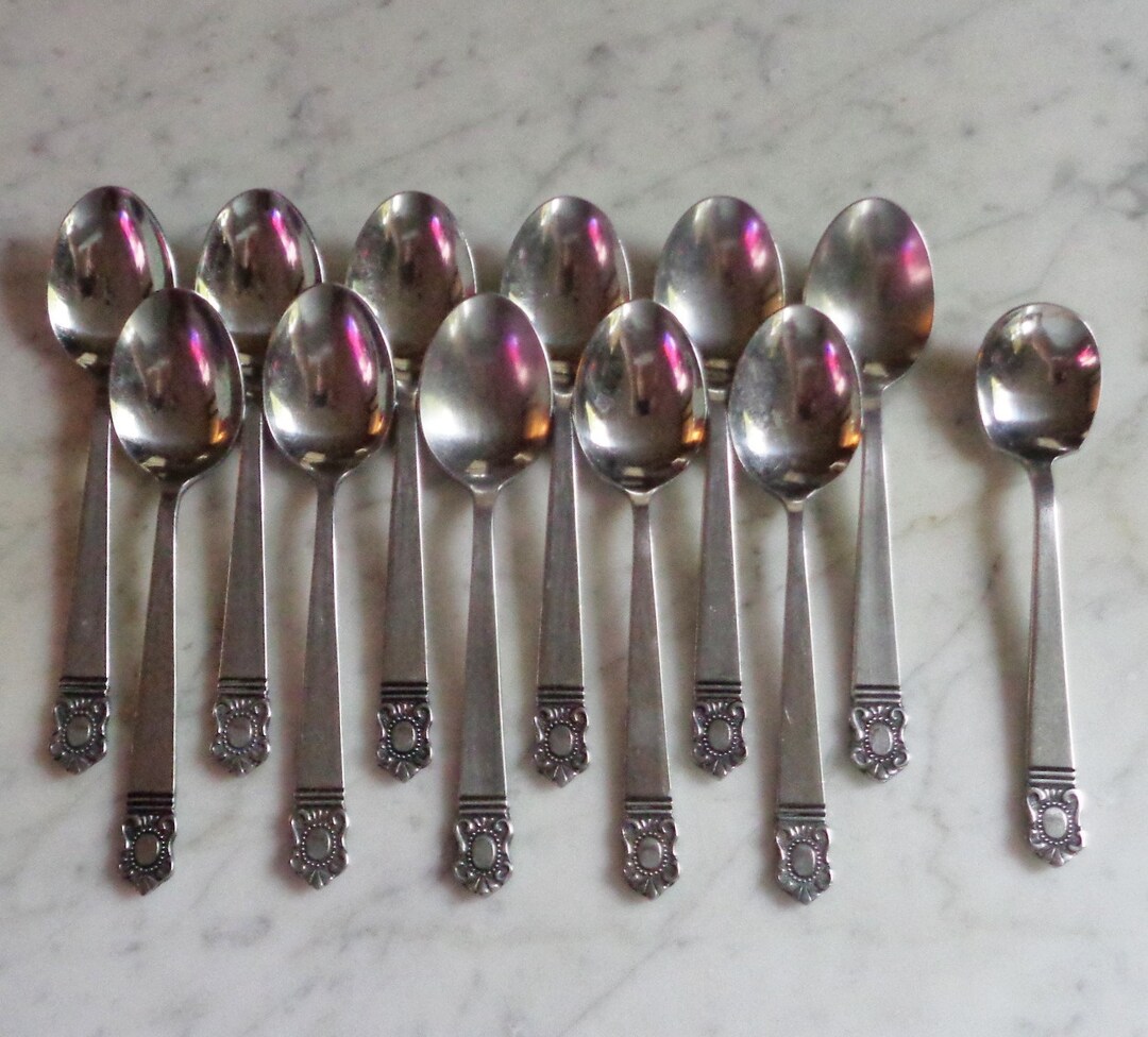 Vintage Hanford Forge STAINLESS FLATWARE 14 Pieces MYSTIQUE